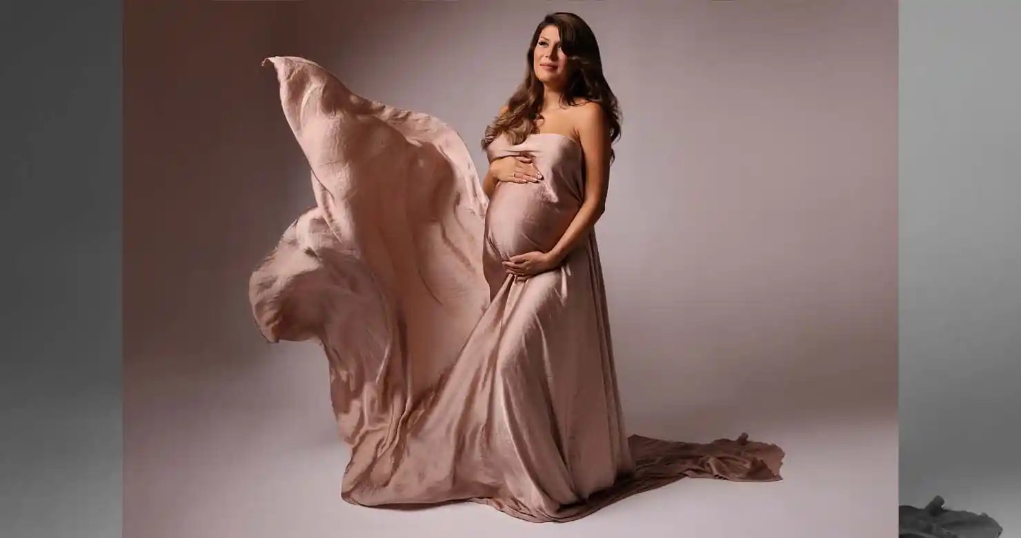 The same photograph after professional retouching